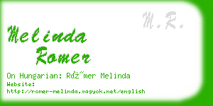 melinda romer business card